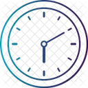6 시간 10 분 6 시 아날로그 시계 마감 아이콘