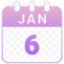 Janvier Date Calendrier Icon