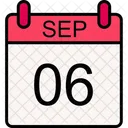 6 September Date Day Icon