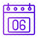 6 Data Calendario Ícone