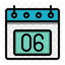 6 St Date Calendar Icon