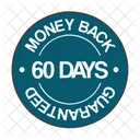 60 Days Guaranteed Guaranteed Label Icon