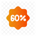 60 Percent Discount Sale Icon