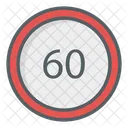 60 Speed Limit Icon