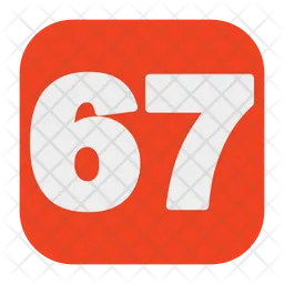 67 Number  Icon