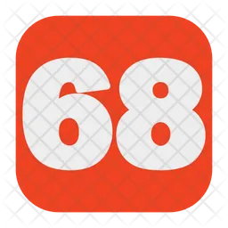 68 Number  Icon