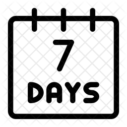 7 days Icon - Download in Line Style