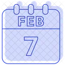 7 De Febrero Fecha 7 7 De Febrero Icon