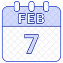 7 De Febrero Fecha 7 7 De Febrero Icon