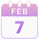 7 De Febrero Fecha 7 7 De Febrero Icon