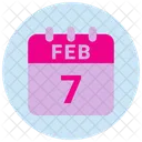 7 De Febrero Fecha 7 7 De Febrero Icon