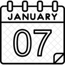 Janeiro Calendario Data Ícone