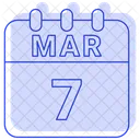 Marzo Fecha Calendario Icono