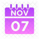 Noviembre Semana Hora Icono