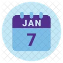 Januar Datum Kalender Icon