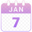 January Date Calendar Icon