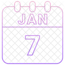 January Date Calendar Icon