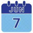 June Date Calendar Icon