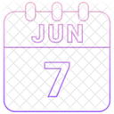 Juni Datum Kalender Icon