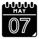 Mai 7 Mai Kalendertag Symbol