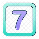 7 Number 7 Numeric Icon