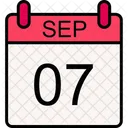 7 September Calendar Month Icon