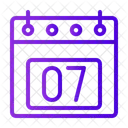 7 Data Calendario Ícone