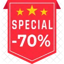 Seventy Percent Discount Seventy Percent Off Special Offer Icon