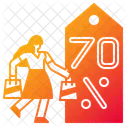 70 Percent Discount  Icon