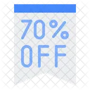 70 Percentage Off Discount Bookmark Discount Tag Icon