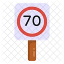 Speed Board Speed Limit 70 Speed Icon
