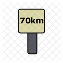 70Km Distance Board Icon
