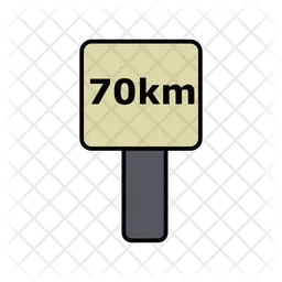 70Km Distance Board  Icon