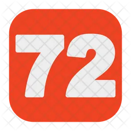 72 Number  Icon