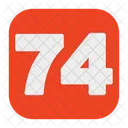 74 Number  Icon