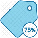 75 Percent Discount Sale Icon