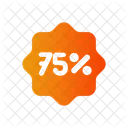 75 Percent 75 Sale 아이콘