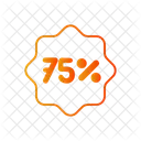 75 Percent 75 Sale 아이콘