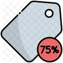 75 por ciento  Icono