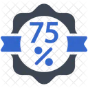 75 Prozent Rabatt Symbol