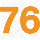 76 、数字、数値 アイコン