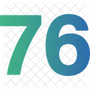 76 、数字、数値 アイコン