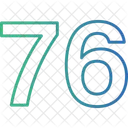 76 、数字、数値 アイコン