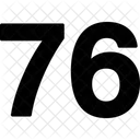 76 、数字、数値 アイコン