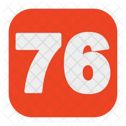 76 Number  Icon