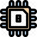 8 Bit Prozessorchip Prozessor Symbol