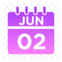 Junio Semana Hora Icono