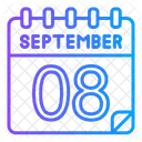 9 De Setembro Dia Do Calendario Ícone