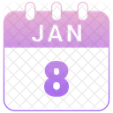 Januar Datum Kalender Symbol