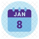 Januar Datum Kalender Symbol